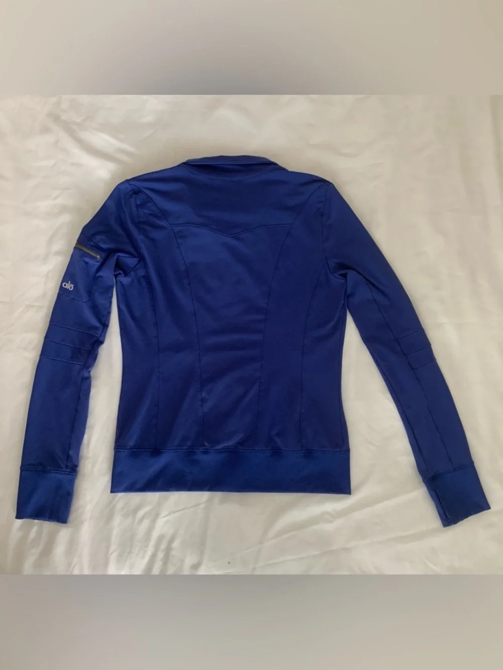 EUC Alo Yoga Blue Full Zip Performance Track Jacket - Size S/M - Picture 10 of 16